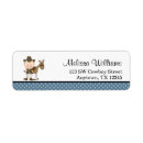 Search for cute cowboy return address labels Baby