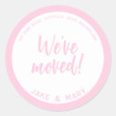 Search for pink address stickers Change of address