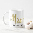 Search for gold bridal shower mugs Typography