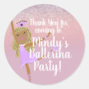 Search for pink princess birthday stickers Ballerina