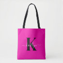Search for monogrammed tote bags Script typography