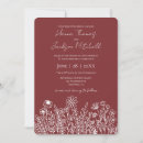 Search for wine red wedding invitations Floral