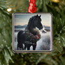 Search for black horse ornaments Rustic