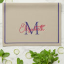 Search for red tea towels Monogrammed