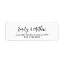 Search for simple black and white return address labels Bridal shower