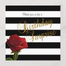 Recherche de rayures rouges et blanches invitations Unique