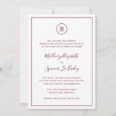 Search for burgundy border wedding invitations Classic