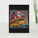 Search for school bus christmas cards Santa