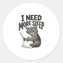 Search for sleepy cat stickers Tired