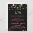 Search for black 30th birthday invitations Floral