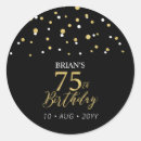 Search for 75th birthday stickers Gold