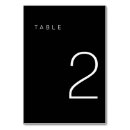 Search for for two table cards Black and white
