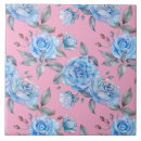 Search for blue roses tiles Pattern