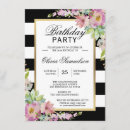 Recherche de rayures roses et blanches invitations Aquarelle