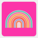 Recherche de arc en ciel abstrait autocollants Rose