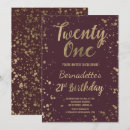 Search for red 21st birthday invitations Typography