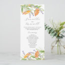 Search for watercolor wedding programs Botanical