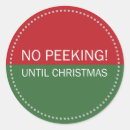 Search for christmas no peeking stickers Red and green
