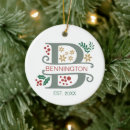 Search for letter b ornaments Red