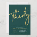 Search for green 30th birthday invitations Thirty