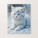Recherche de mignon chat puzzles Noël