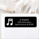 Search for musical notes return address labels Band