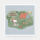 Search for happy camper napkins Snoopy