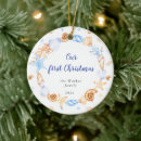 Search for beach photo ornaments Our first christmas