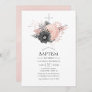 Search for pink black christening invitations Floral