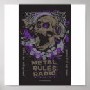 Search for metallic skull posters Black