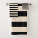 Search for black and white modern bath towels Stripes
