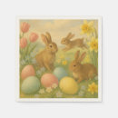 Search for vintage easter bunny napkins Egg
