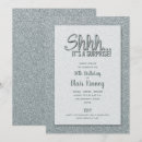 Search for silver glitter invitations Surprise