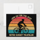 Recherche de cycliste cartes postales Coucher de soleil