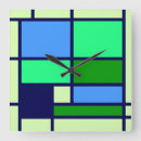 Recherche de piet mondrian horloges Bleu