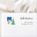 Search for funny christmas return address labels Puppy