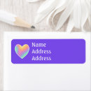 Search for purple heart return address labels Rainbow