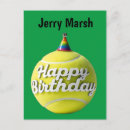 Search for happy tennis ball postcards Green