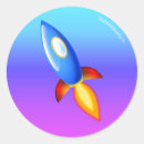 Search for retro rocket stickers Science fiction