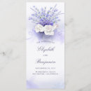 Search for lavender wedding programs Rustic