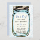 Search for mason jar baby shower invitations Blue
