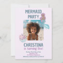 Search for mermaid party invitations Purple and teal