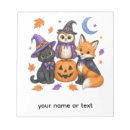 Search for halloween witch notepads Black cat