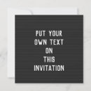 Search for board square invitations Black