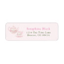 Search for tea cup return address labels Pink