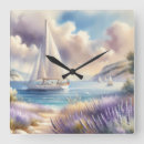 Recherche de bord de mer horloges Aquarelle