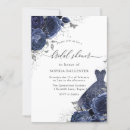 Search for blue and silver bridal shower invitations Floral