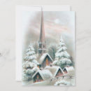 Search for vintage winter village christmas cards Church