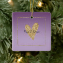 Search for purple heart ornaments Sparkle
