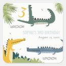 Search for reptile birthday stickers Alligator